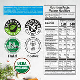 Reganic Basmati Rice with Cloves & Cardamom, Microwaveable in 60 Seconds, Ready to Eat, Pack of 6, USDA Organic, Halal & Kosher - Regal Kitchen Store